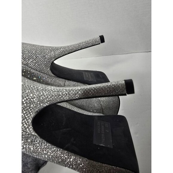 Iridescent Silver Glitter Sparkly Eras Kesha Stiletto Platform Pump size 7 - Picture 14 of 14